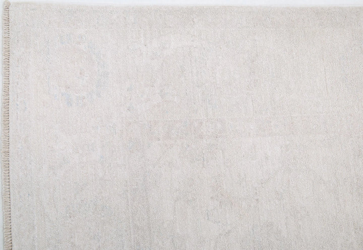 Ivory Afghan Serenity Rug 5' 7" x 7' 8" Hand-Knotted | No. AT41791