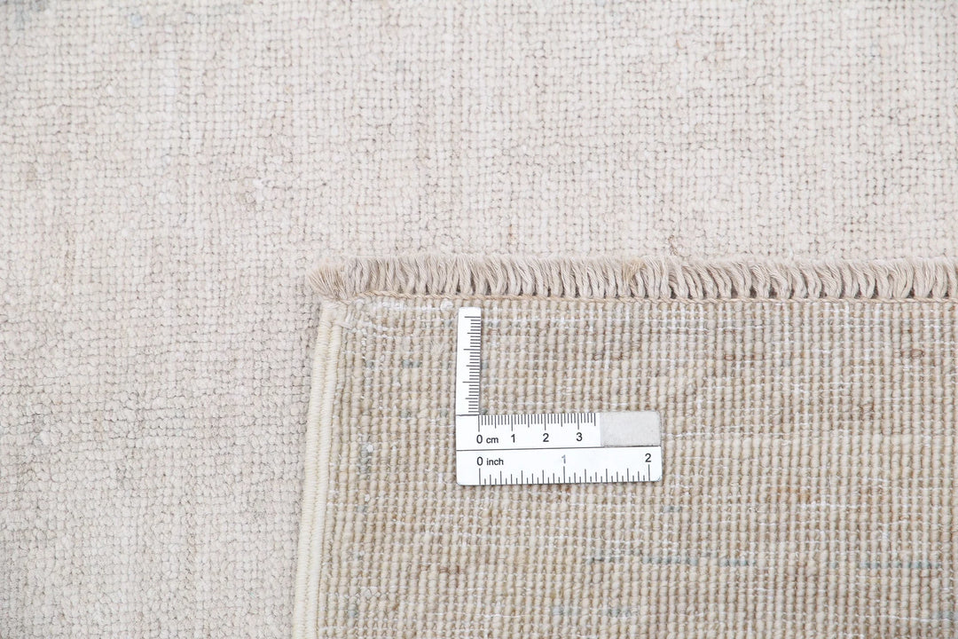 Ivory Afghan Serenity Rug 5' 7" x 7' 8" Hand-Knotted | No. AT41791