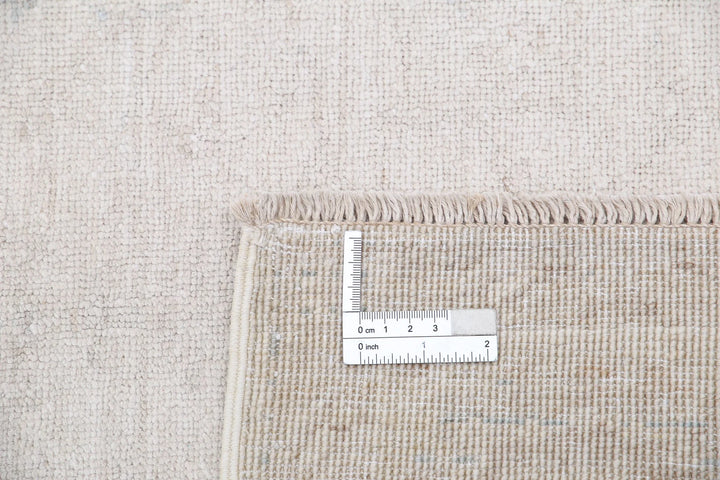 Ivory Afghan Serenity Rug 5' 7" x 7' 8" Hand-Knotted | No. AT41791