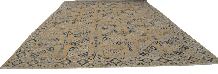 Afghan Oushak Rug 12' 10" x 17' 2" Hand-Knotted | No. AT41842