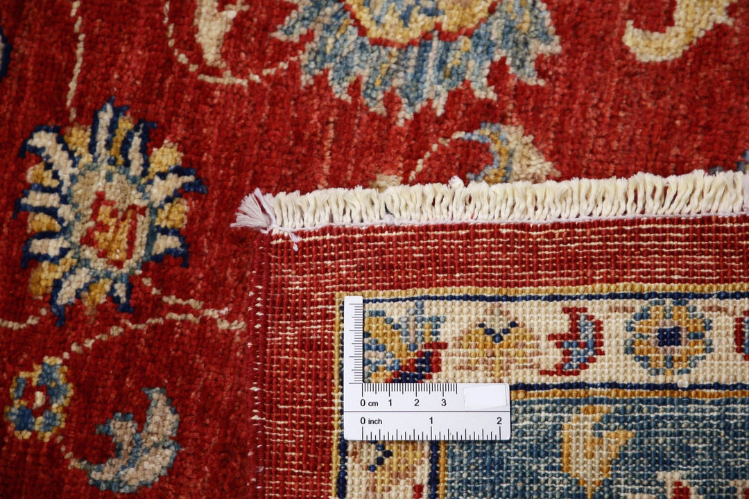 Red Afghan Ziegler Rug 5' 9" x 7' 9" Hand-Knotted | No. AT41874