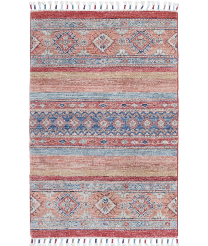 Afghan Khurjeen Rug 2' 0" x 3' 0" Hand-Knotted | No. AT41893