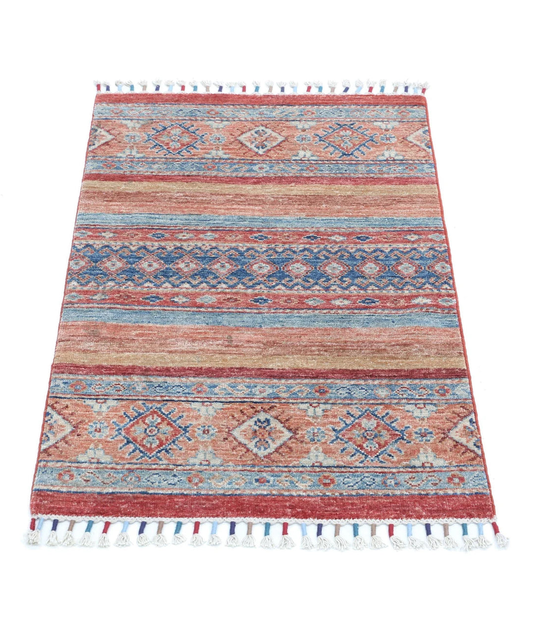Afghan Khurjeen Rug 2' 0" x 3' 0" Hand-Knotted | No. AT41893