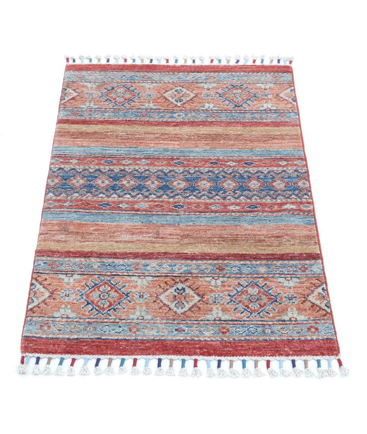 Afghan Khurjeen Rug 2' 0" x 3' 0" Hand-Knotted | No. AT41893