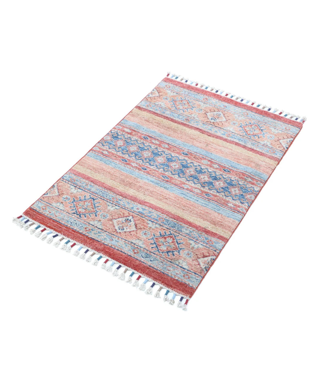 Afghan Khurjeen Rug 2' 0" x 3' 0" Hand-Knotted | No. AT41893