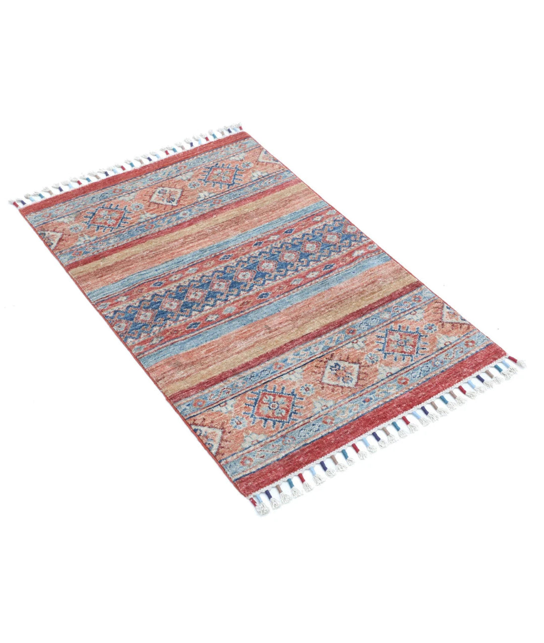 Afghan Khurjeen Rug 2' 0" x 3' 0" Hand-Knotted | No. AT41893