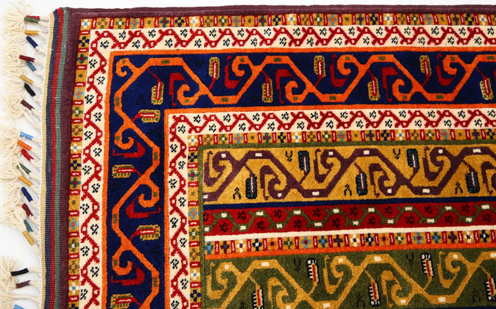 Afghan Shaal Rug 4' 5" x 6' 3" Hand-Knotted | No. AT42050