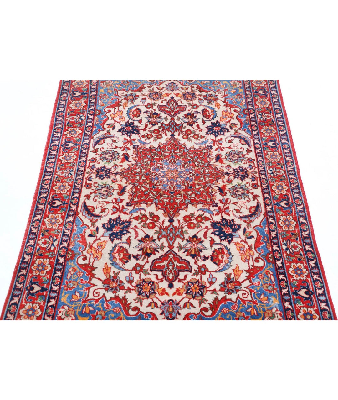 Persian Isfahan Rug 3' 3" x 4' 10" Hand-Knotted | No. AT42092