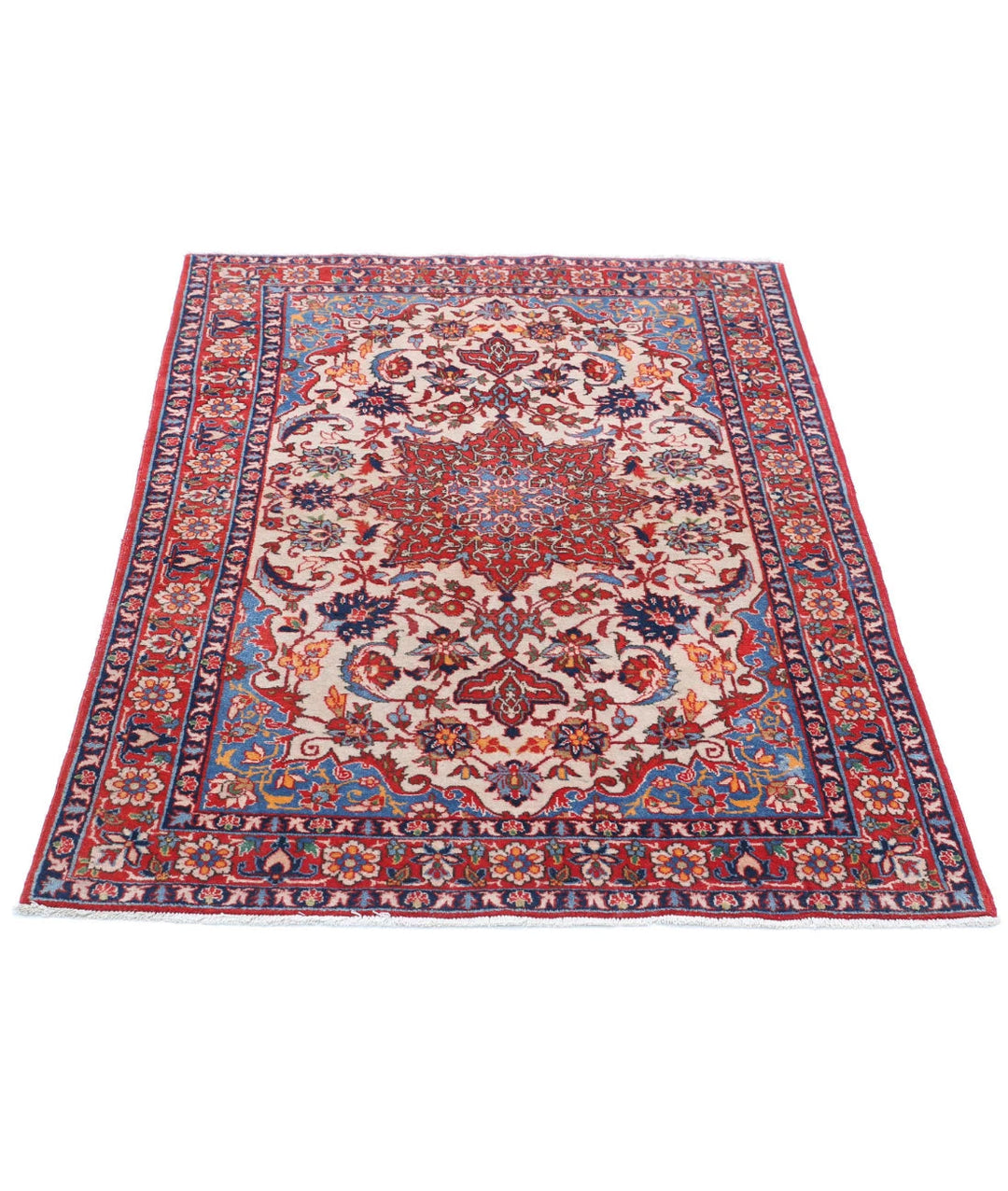 Persian Isfahan Rug 3' 3" x 4' 10" Hand-Knotted | No. AT42092