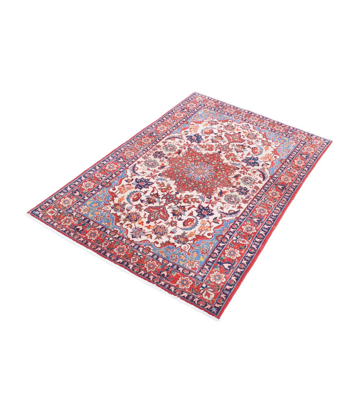 Persian Isfahan Rug 3' 3" x 4' 10" Hand-Knotted | No. AT42092