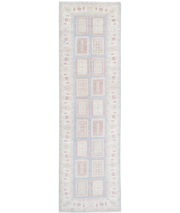 Afghan Bakhtiari Runner Rug 2' 8" x 9' 6" Hand-Knotted | No. AT42151