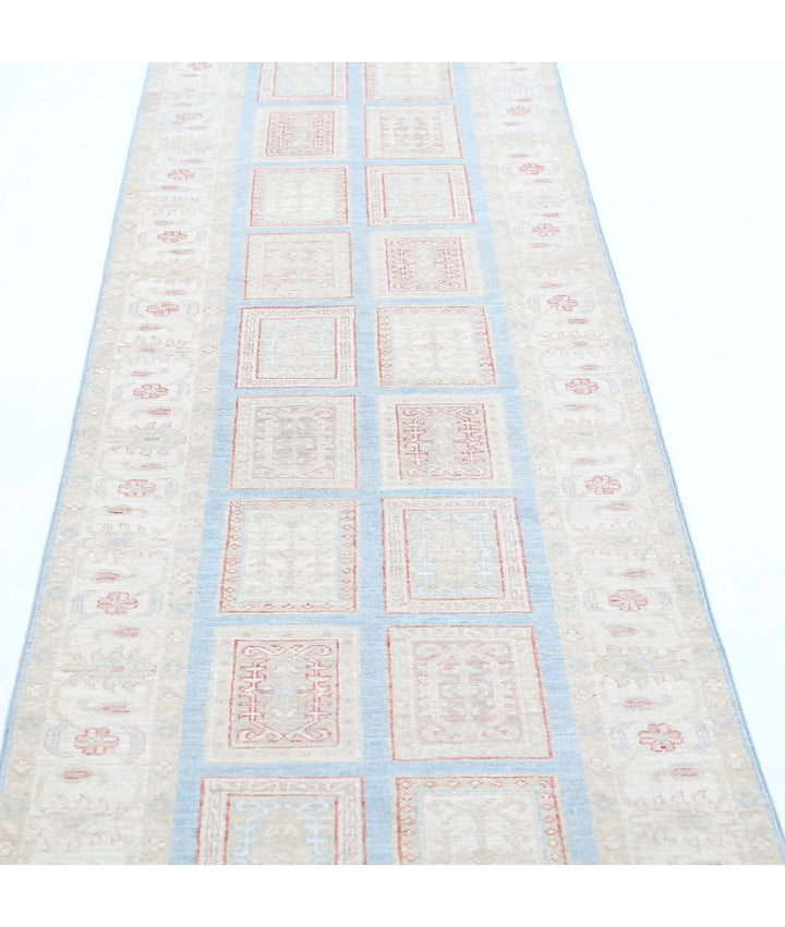 Afghan Bakhtiari Runner Rug 2' 8" x 9' 6" Hand-Knotted | No. AT42151