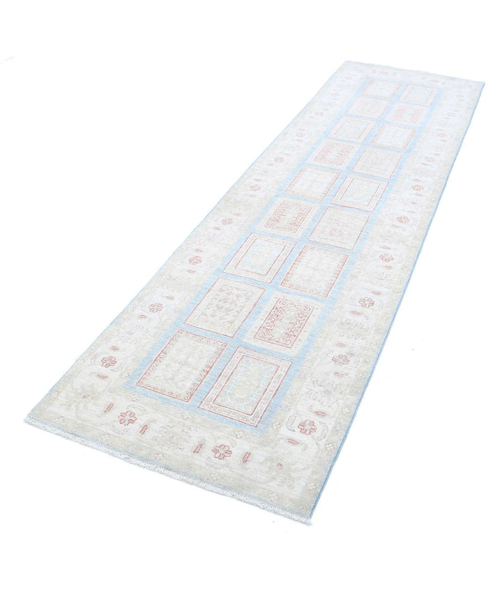 Afghan Bakhtiari Runner Rug 2' 8" x 9' 6" Hand-Knotted | No. AT42151