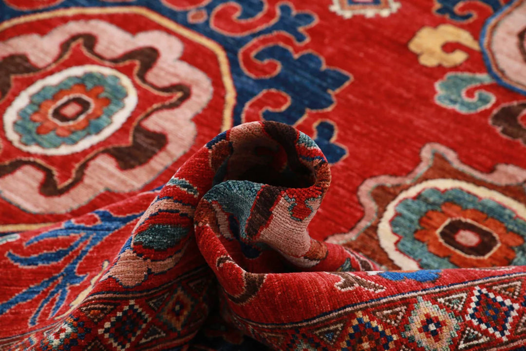 Afghan Humna Rug 13' 3" x 16' 7" Hand-Knotted | No. AT42176
