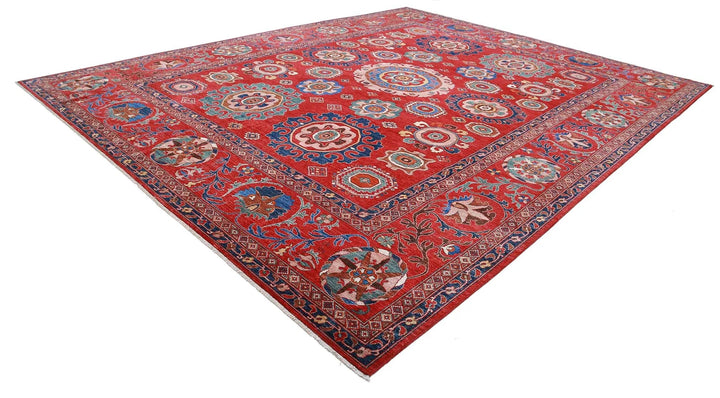Afghan Humna Rug 13' 3" x 16' 7" Hand-Knotted | No. AT42176