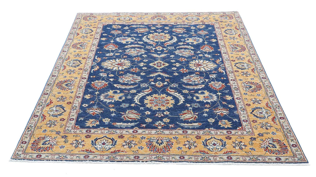 Afghan Ziegler Farhan Rug 4'11" x 6'0" Hand-Knotted | No. AT42241