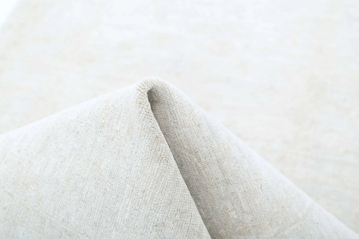 Ivory Afghan Serenity Rug 2' 5" x 10' 0" Hand-Knotted | No. AT42253