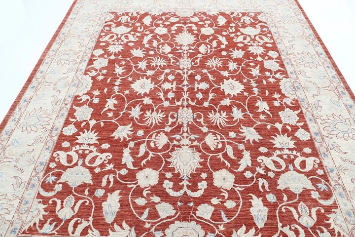 Afghan Ziegler Rug 7' 11" x 9' 8" Hand-Knotted | No. AT42305