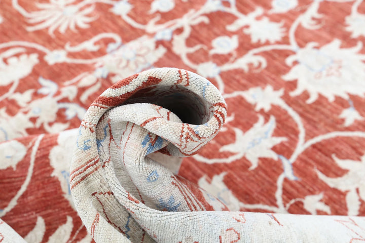 Afghan Ziegler Rug 7' 11" x 9' 8" Hand-Knotted | No. AT42305