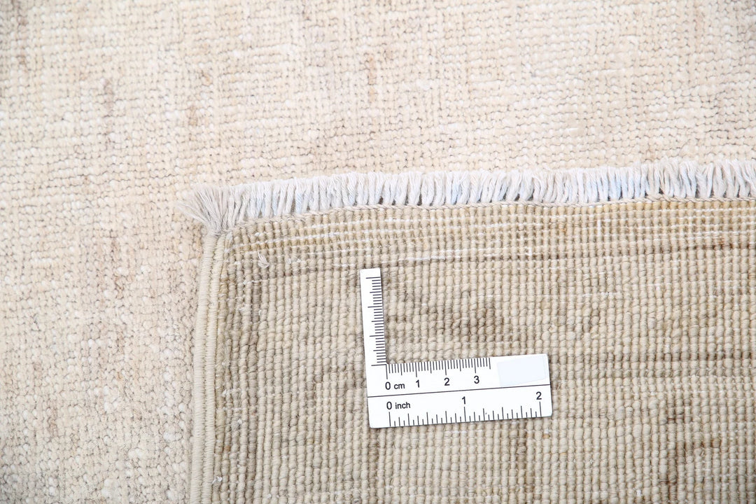 Ivory Afghan Serenity Rug 5'11" x 8'5" Hand-Knotted | No. AT42354
