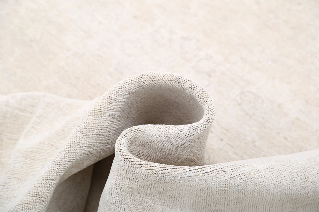 Ivory Afghan Serenity Rug 5'11" x 8'5" Hand-Knotted | No. AT42354