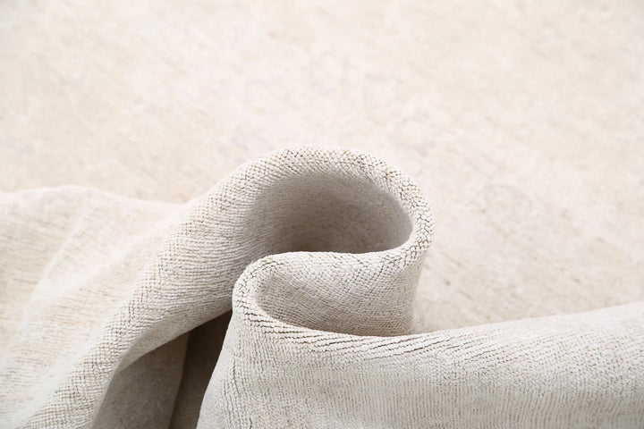 Ivory Afghan Serenity Rug 5'11" x 8'5" Hand-Knotted | No. AT42354