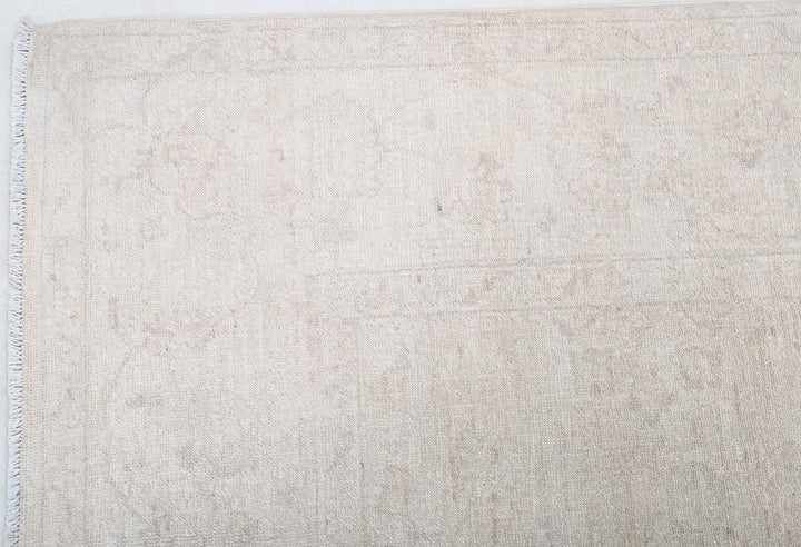 Ivory Afghan Serenity Rug 5'11" x 8'5" Hand-Knotted | No. AT42354