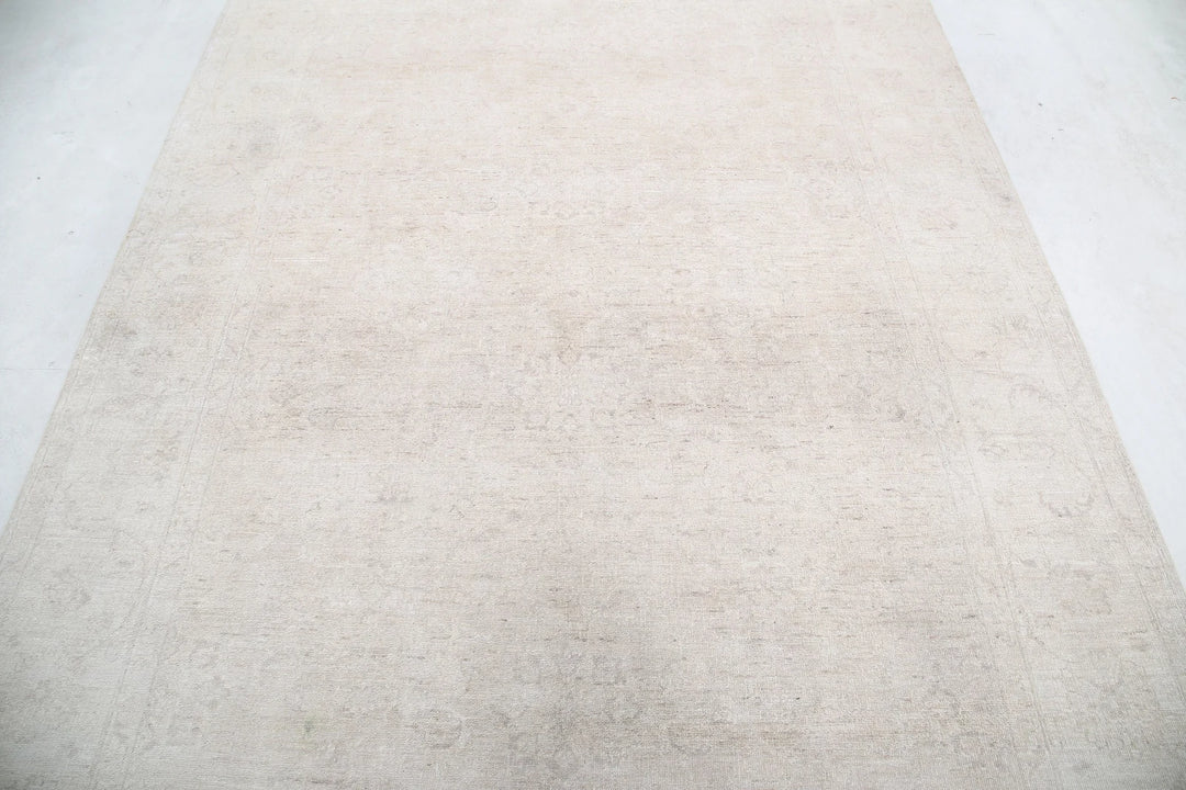 Ivory Afghan Serenity Rug 5'11" x 8'5" Hand-Knotted | No. AT42354