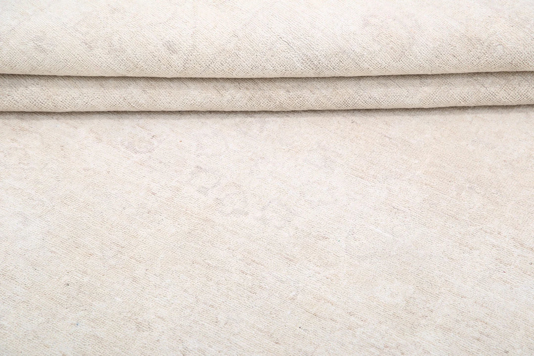 Ivory Afghan Serenity Rug 5'11" x 8'5" Hand-Knotted | No. AT42354