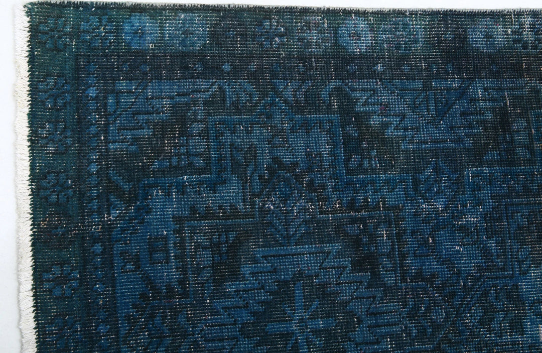 Blue Persian Overdye Runner Rug 2' 6" x 12' 2" Hand-Knotted | No. AT42454