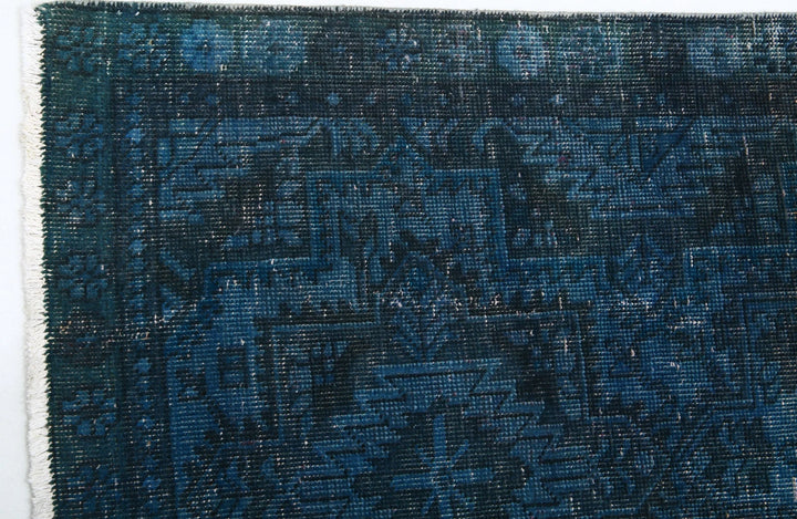 Blue Persian Overdye Runner Rug 2' 6" x 12' 2" Hand-Knotted | No. AT42454