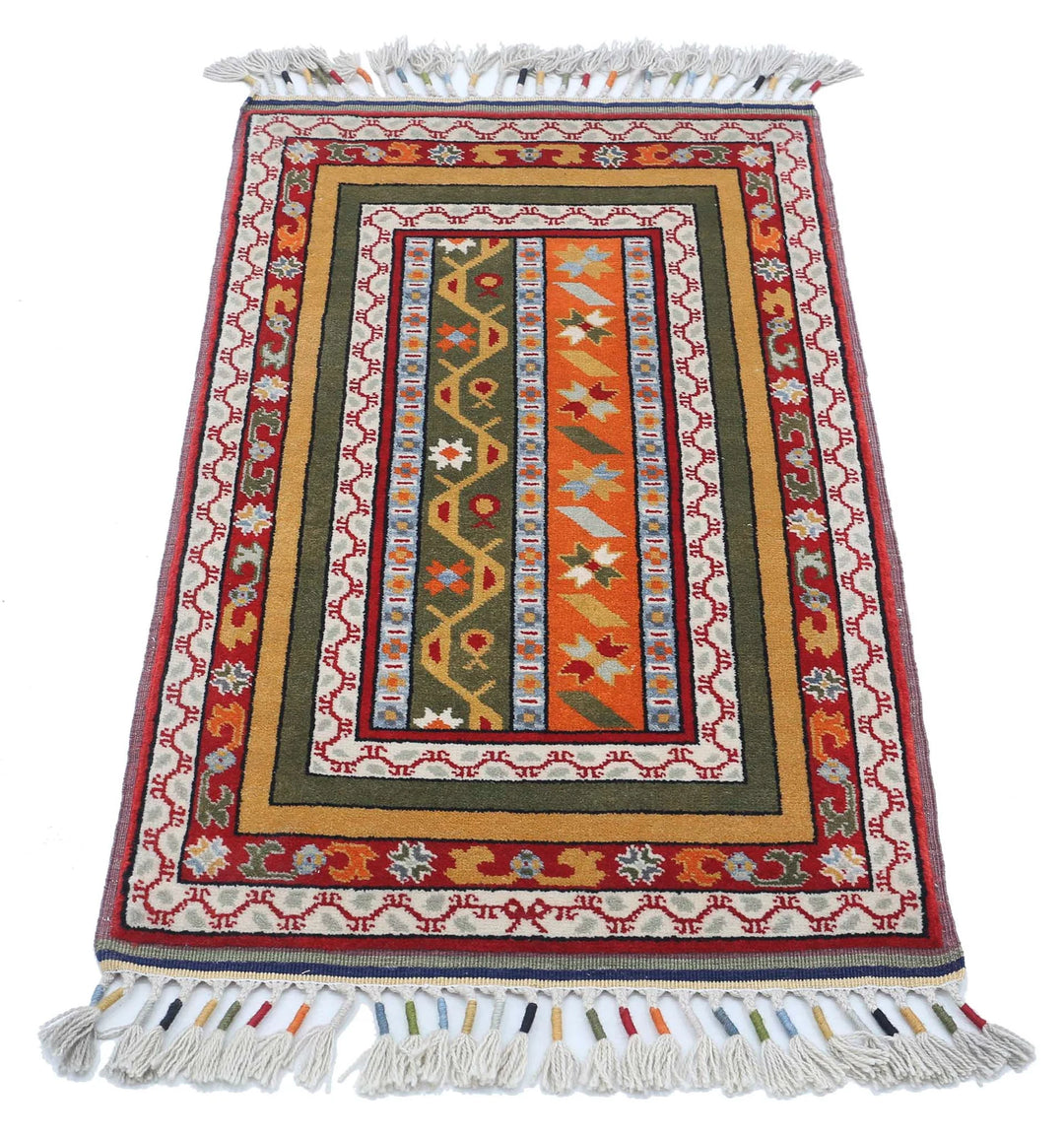 Afghan Shaal Rug 1' 11" x 3' 4" Hand-Knotted | No. AT42473
