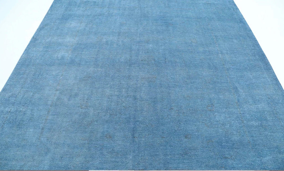 Blue Afghan Overdye Rug 7' 11" x 9' 8" Hand-Knotted | No. AT42528