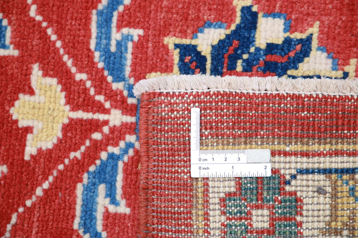 Red Afghan Ziegler Rug 2' 7" x 3' 8" Hand-Knotted | No. AT42667