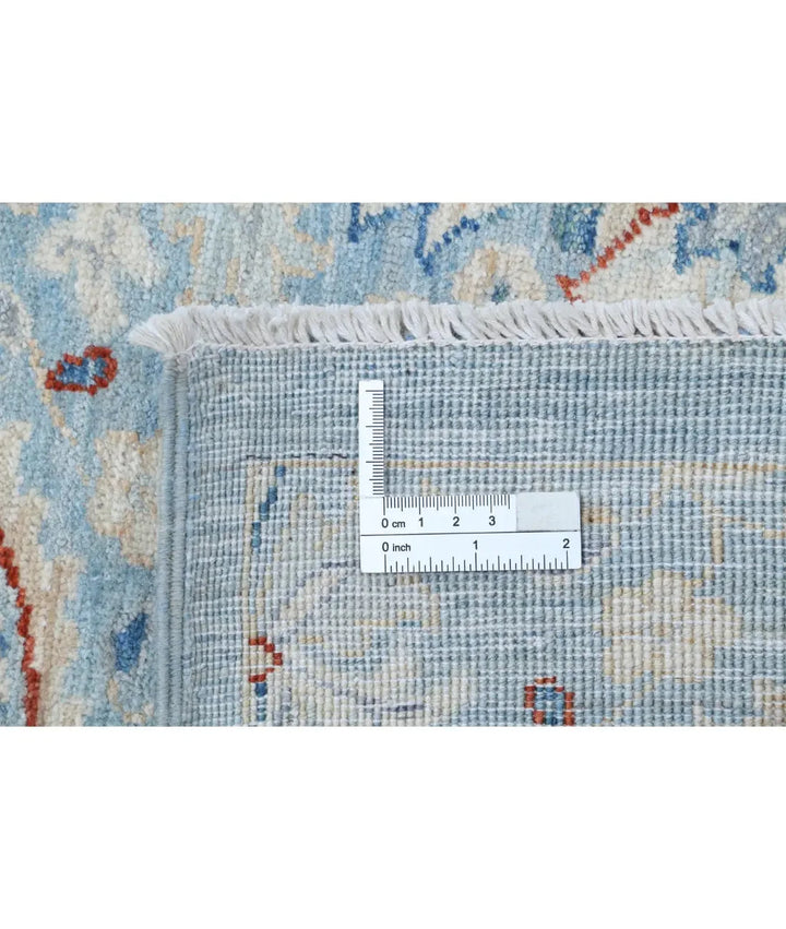 Teal Afghan Serenity Rug 8' 9" x 11' 7" Hand-Knotted | No. AT426751