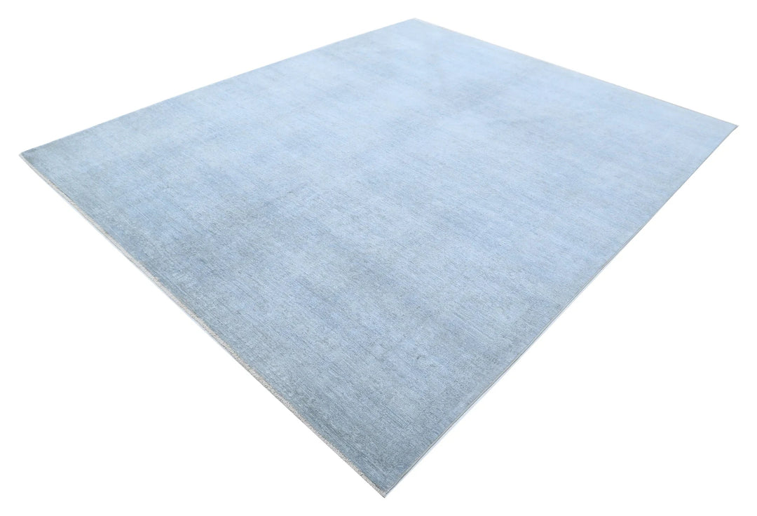 Blue Afghan Overdye Rug 8' 0" x 9' 7" Hand-Knotted | No. AT42761