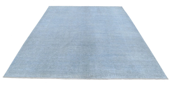 Blue Afghan Overdye Rug 8' 0" x 9' 7" Hand-Knotted | No. AT42761