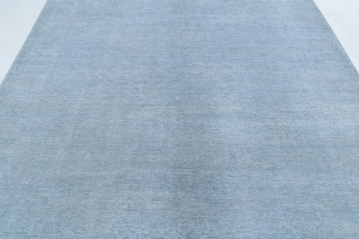 Blue Afghan Overdye Rug 8' 0" x 9' 7" Hand-Knotted | No. AT42761