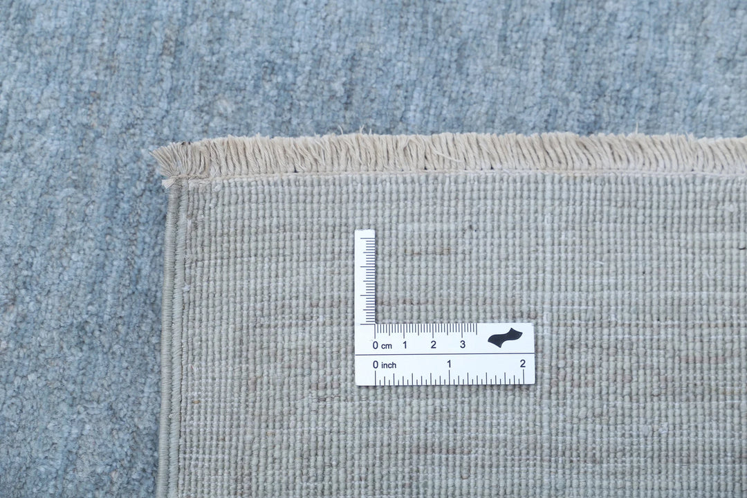 Blue Afghan Overdye Rug 8' 0" x 9' 7" Hand-Knotted | No. AT42761