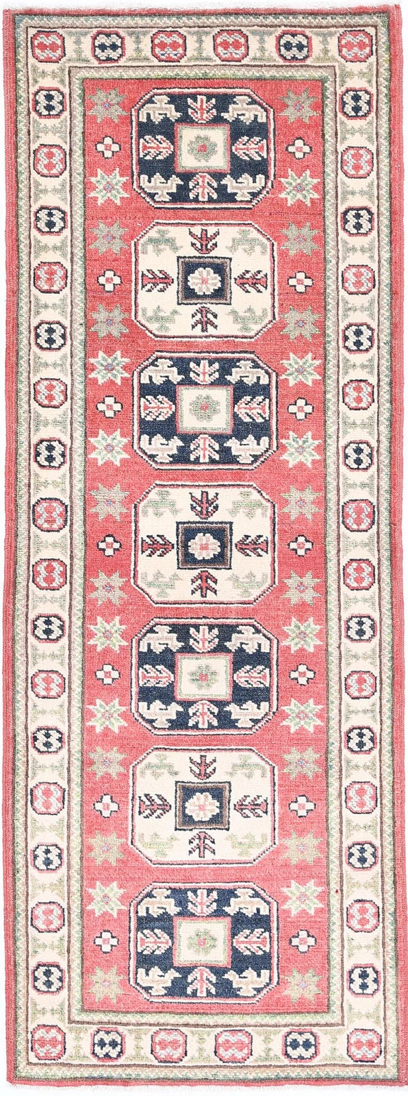 Afghan Kazak Rug 2' 0" x 5' 9" Hand-Knotted | No. AT42808