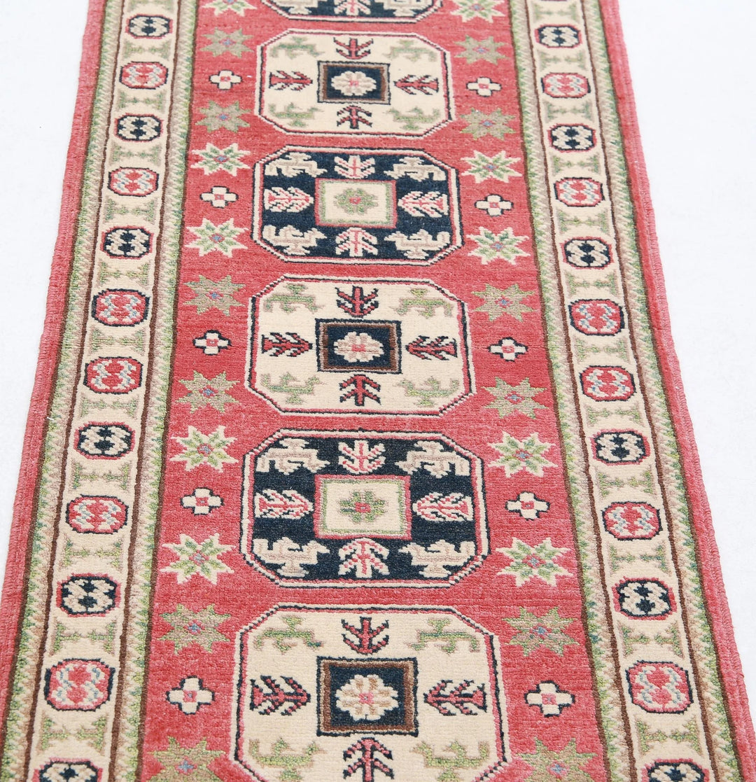 Afghan Kazak Rug 2' 0" x 5' 9" Hand-Knotted | No. AT42808