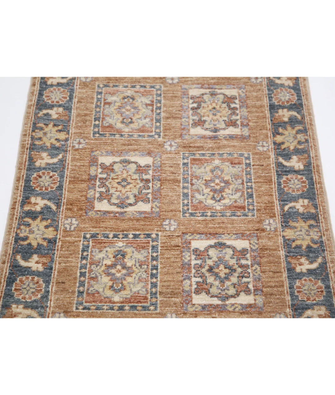 Brown Afghan Oriental Rug 2' 2" x 3' 1" Hand-Knotted | No. AT428296