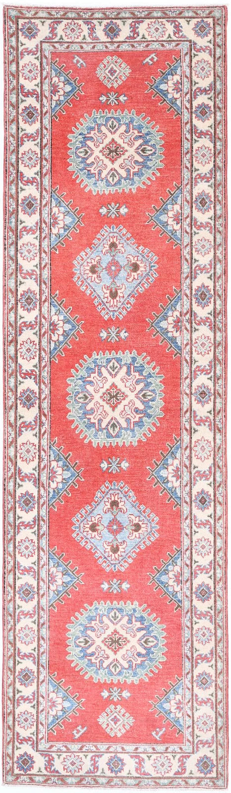 Afghan Tribal Kazak Rug 2' 7" x 9' 7" Hand-Knotted | No. AT42865