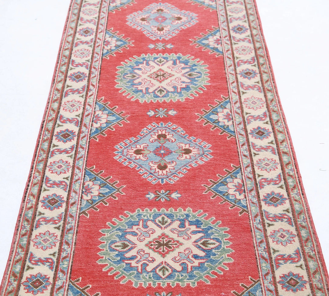Afghan Tribal Kazak Rug 2' 7" x 9' 7" Hand-Knotted | No. AT42865