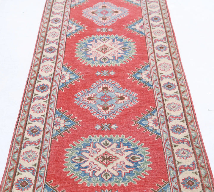 Afghan Tribal Kazak Rug 2' 7" x 9' 7" Hand-Knotted | No. AT42865