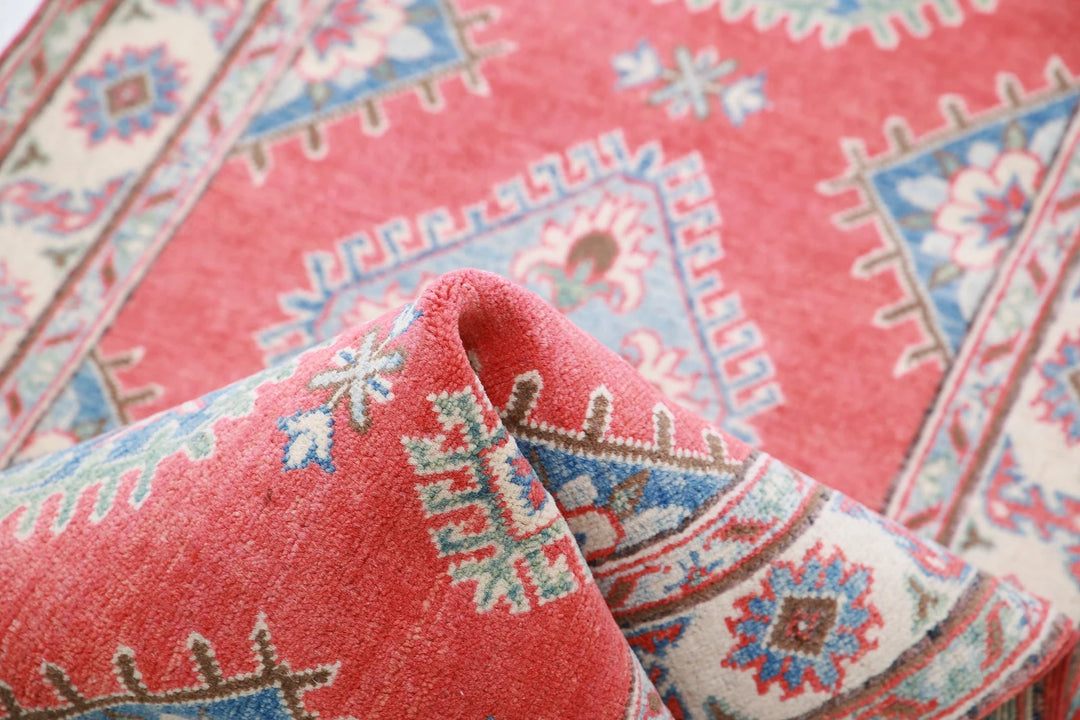 Afghan Tribal Kazak Rug 2' 7" x 9' 7" Hand-Knotted | No. AT42865