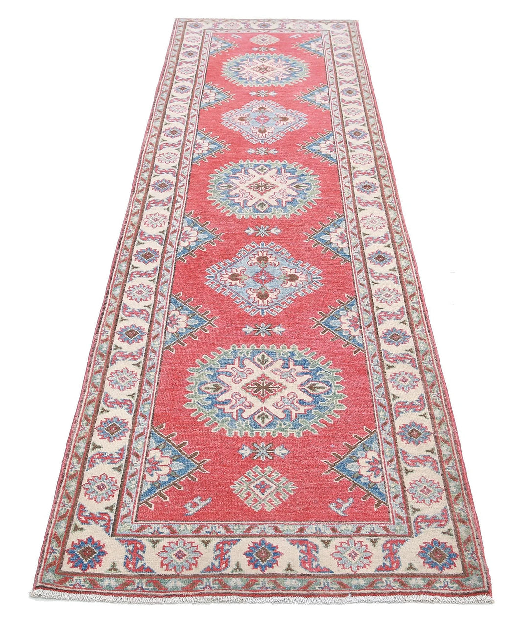 Afghan Tribal Kazak Rug 2' 7" x 9' 7" Hand-Knotted | No. AT42865