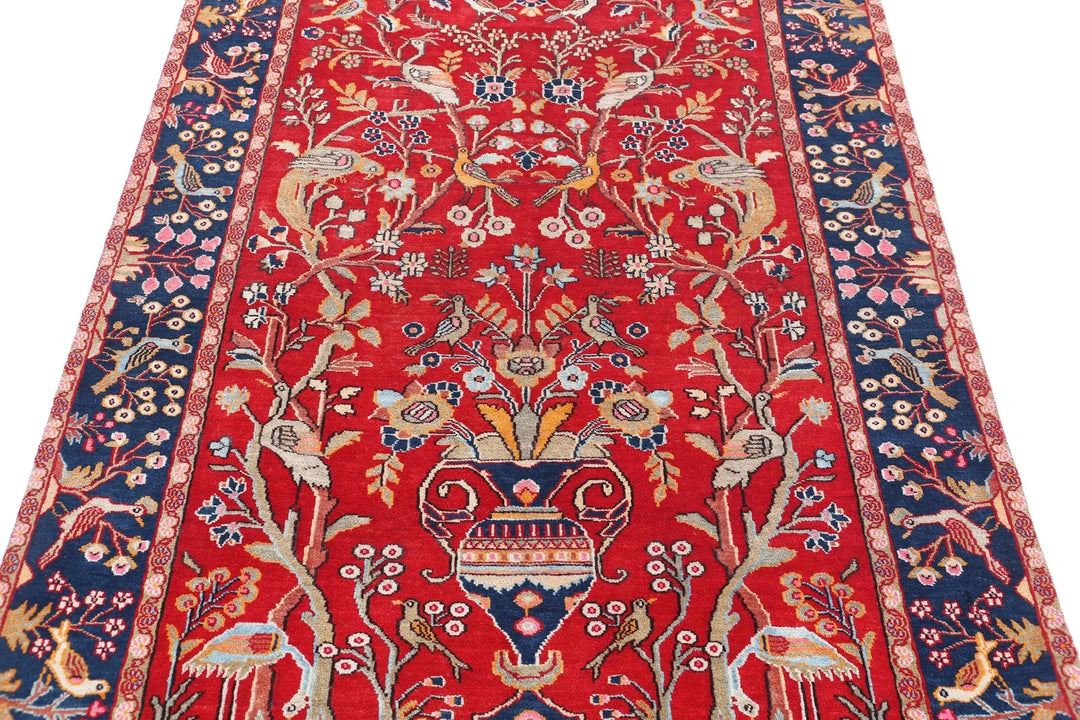Persian Sarouk Rug 4' 2" x 6' 2" Hand-Knotted | No. AT42911