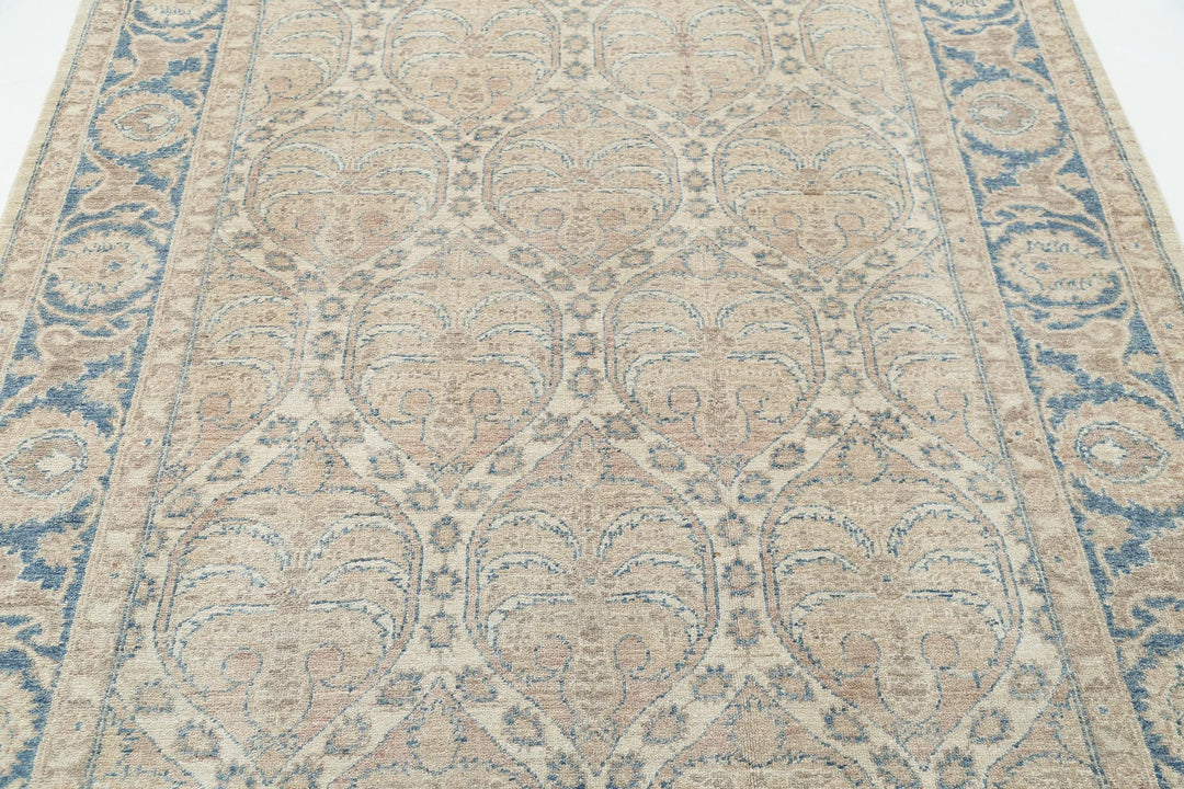 Afghan Serenity Rug 5'6" x 7'9" Hand-Knotted | No. AT43075