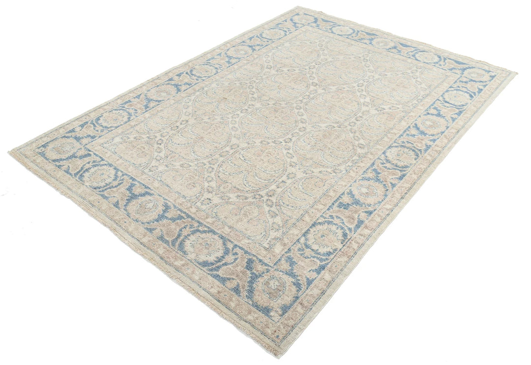 Afghan Serenity Rug 5'6" x 7'9" Hand-Knotted | No. AT43075